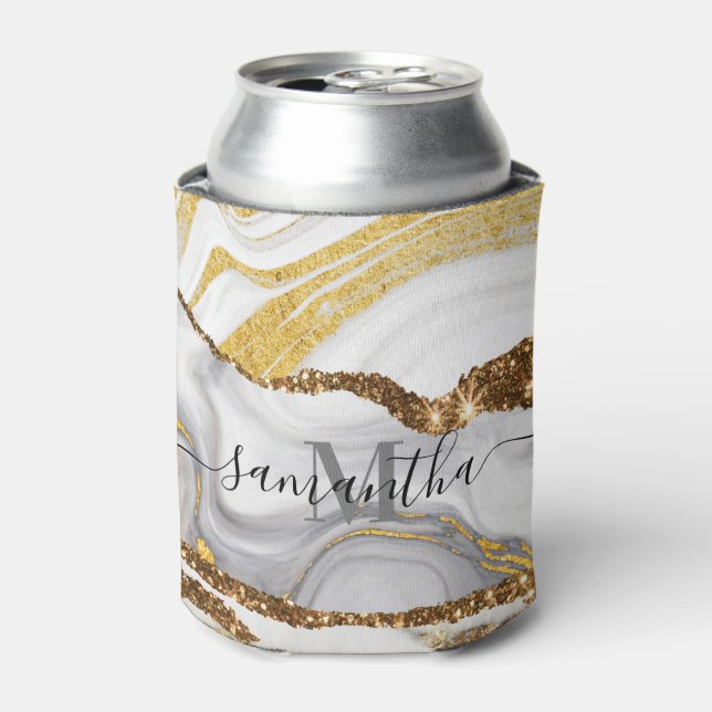 Marble and Glitter Can Cooler (Can Front)