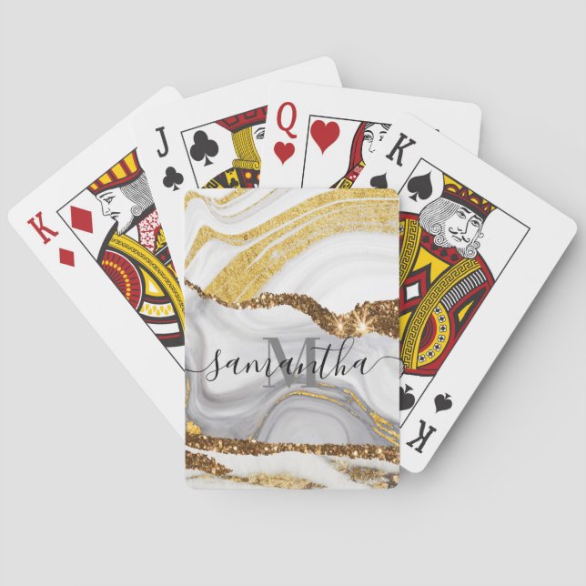 Marble and Glitter Playing Cards (Back)