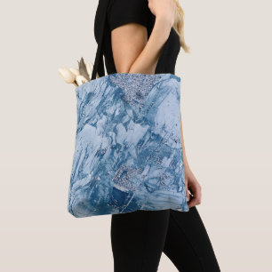 Marble and Glitter Tote Bag