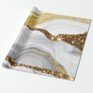 Marble and Glitter Wrapping Paper