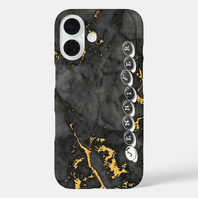 Marble and Gold Case-Mate iPhone Case (Back)