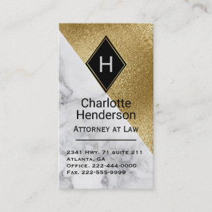 Marble and Gold Custom Business Card