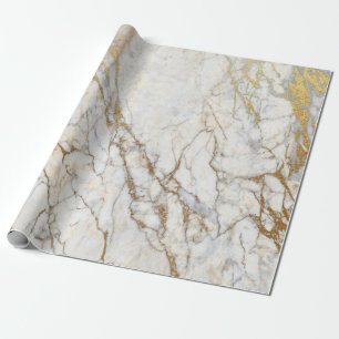 Marble and Gold Gift Wrapping Paper