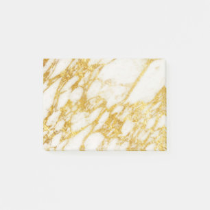 marble and gold texture post-it notes