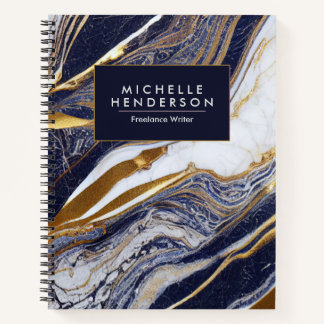 Marble and Golden Foil Notebook