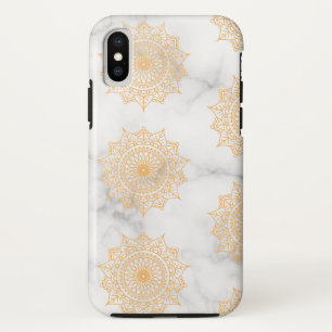 marble and Ornate Pattern iPhone X Case