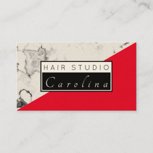 Marble and red diagonal split Business Card