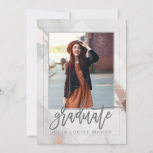 MARBLE AND ROSE GOLD GRADUATION announcement