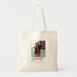 MARBLE AND ROSE GOLD GRADUATION announcement Tote Bag