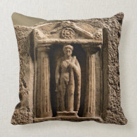Marble and sandstone votive stele with female figu