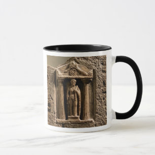 Marble and sandstone votive stele with female figu mug