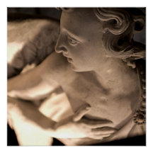 Marble Angel Sculpture Art Print