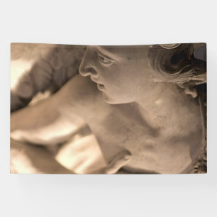 Marble Angel Sculpture Art Print Banner