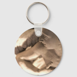Marble Angel Sculpture Art Print Key Ring