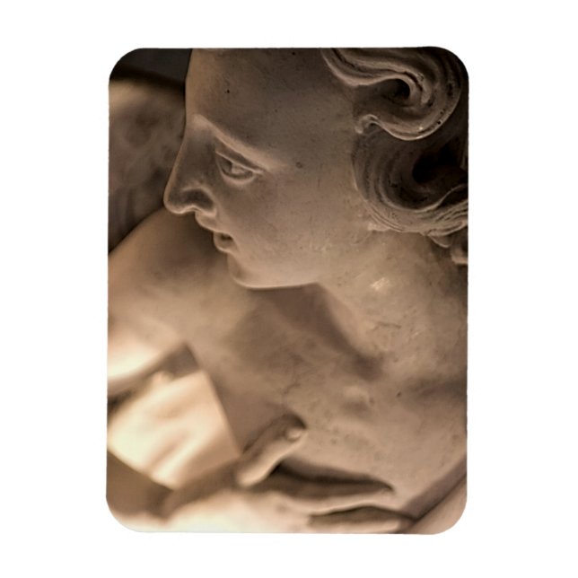 Marble Angel Sculpture Art Print Magnet (Vertical)