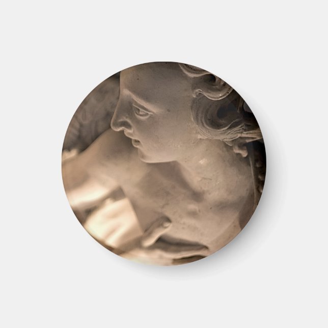 Marble Angel Sculpture Art Print Magnet (Front)