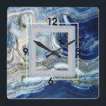Marble Art Deco Square Wall Clock<br><div class="desc">Great clock design. You will love it like others. Be free to use this design for other product you like or to customise and add your text. Follow me for more. Thank you. Have a nice day.</div>
