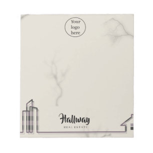 Marble Background Buildings and Houses Real Estate Notepad
