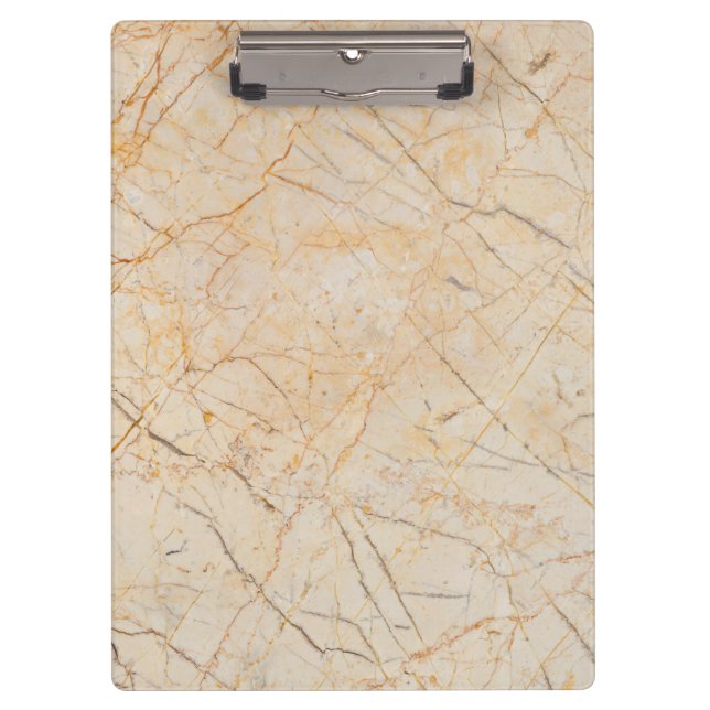Marble Background Modern Elegant Clipboard (Front)