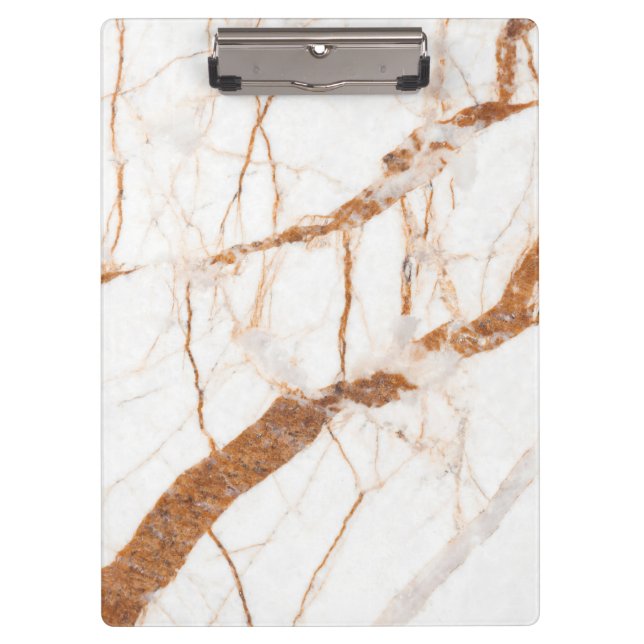 Marble Background Modern Elegant Clipboard (Front)