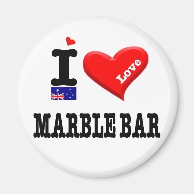 Marble Bar - I Love Magnet (Front)