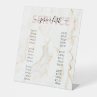 Marble Beauty Salon Price List