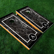 Marble Black and White Monogram