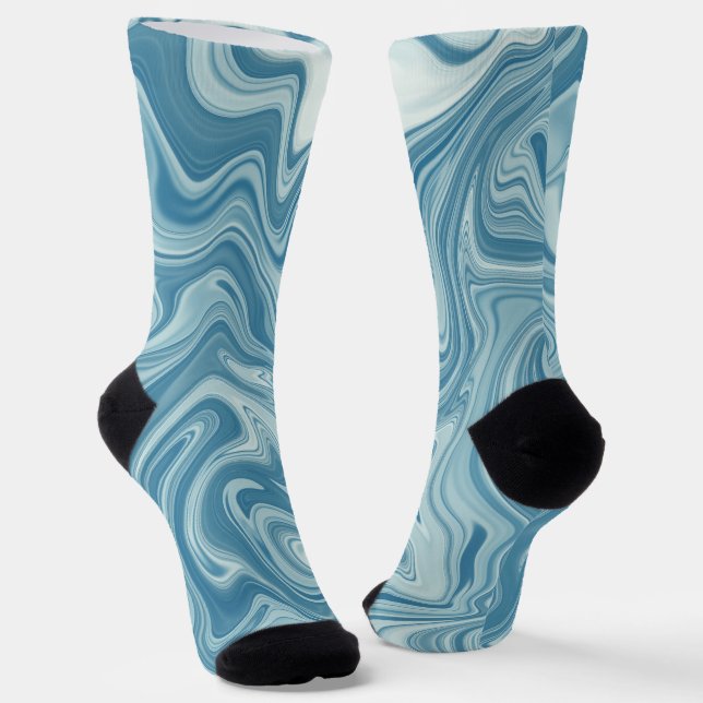Marble blue  socks (Angled)