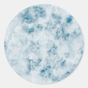 Marble Blue Texture Background Classic Round Sticker
