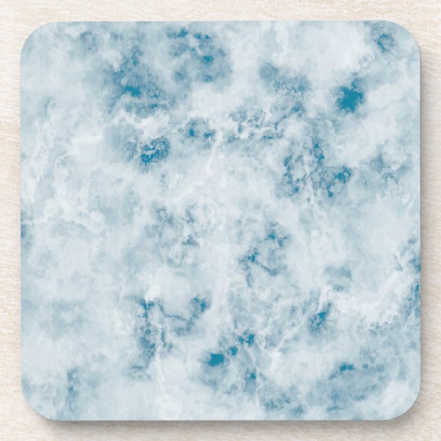 Marble Blue Texture Background Coaster (Front)