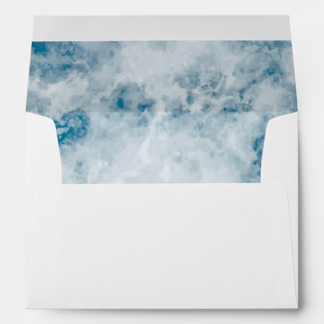 Marble Blue Texture Background Envelopes (Back (Bottom))