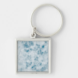 Marble Blue Texture Background Key Ring