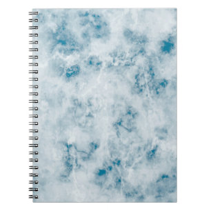 Marble Blue Texture Background Notebook