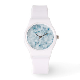 Marble Blue Texture Background Watch