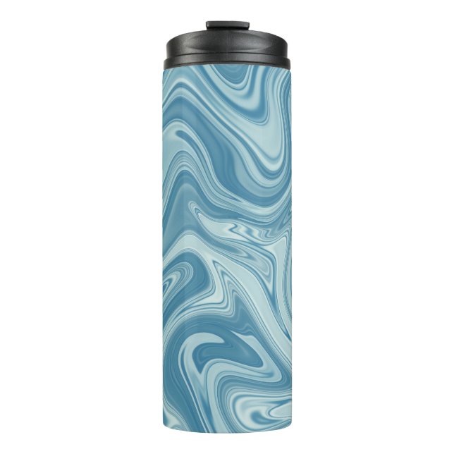 Marble blue thermal tumbler (Front)