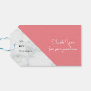 Marble Boutique Clothing Price Size Hang Tag