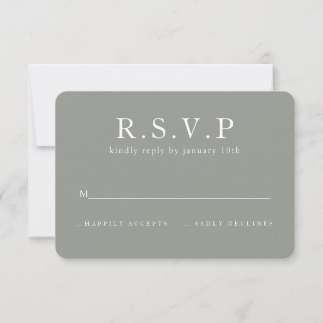 MARBLE BOXES R.S.V.P RSVP CARD (Front)