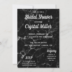 Marble Bridal Shower Invitation
