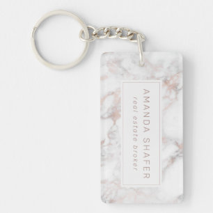 Marble Business with logo Key Ring