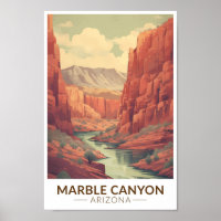 Marble Canyon Arizona Travel Art Vintage