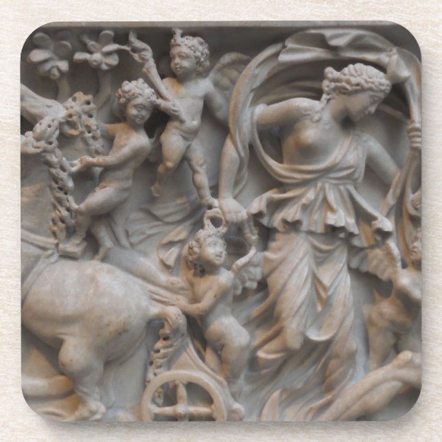 Marble Carving of Selene, the Moon Goddess Coaster (Front)