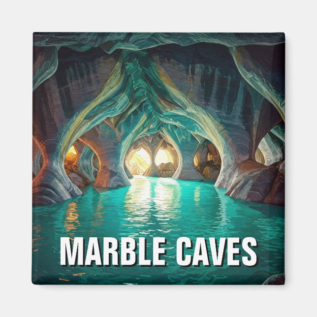 Marble Caves Chile Magnet (Front)