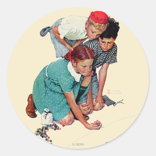 Marble Champion Classic Round Sticker (Front)