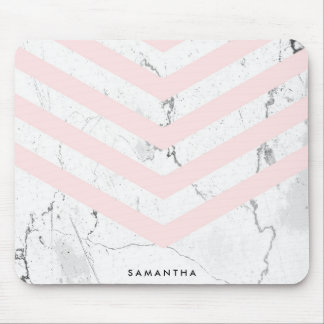 Marble & Chevron Mouse Pad