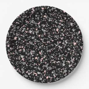 Marble chips, marble, modern paper plate