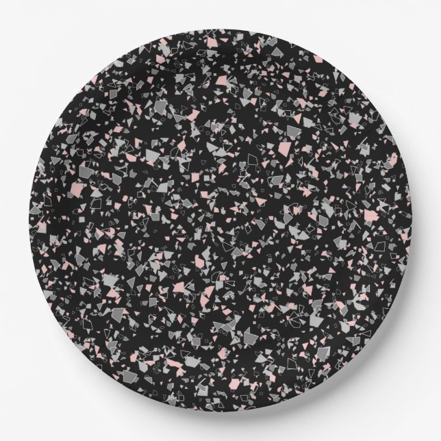 Marble chips, marble, modern paper plate (Front)