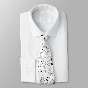 Marble chips stone shapes pieces abstract textured tie