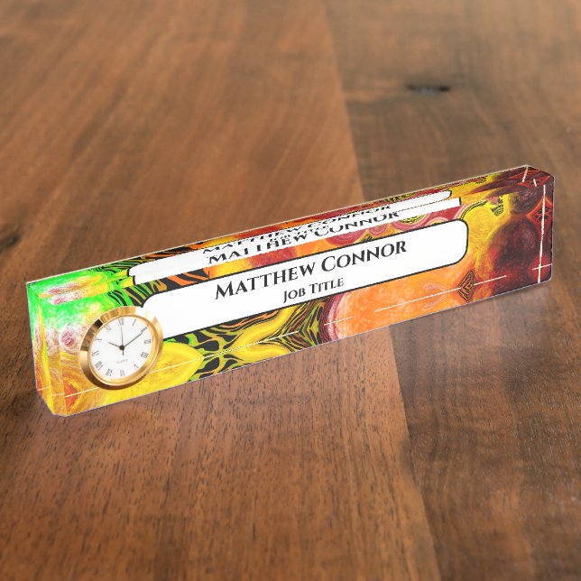 Marble Classy Modern Personalised    Nameplate (Side)