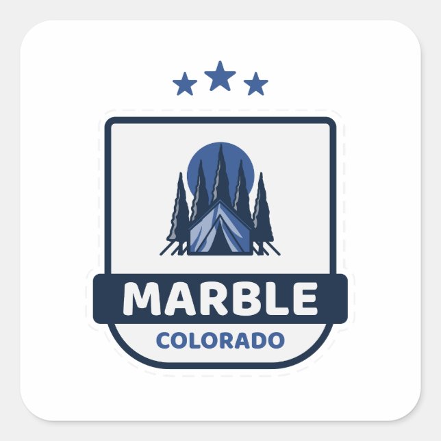 Marble - Colorado Square Sticker (Front)