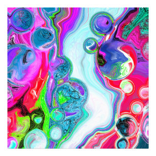 Marble Colourful Fluid Art   Photo Print